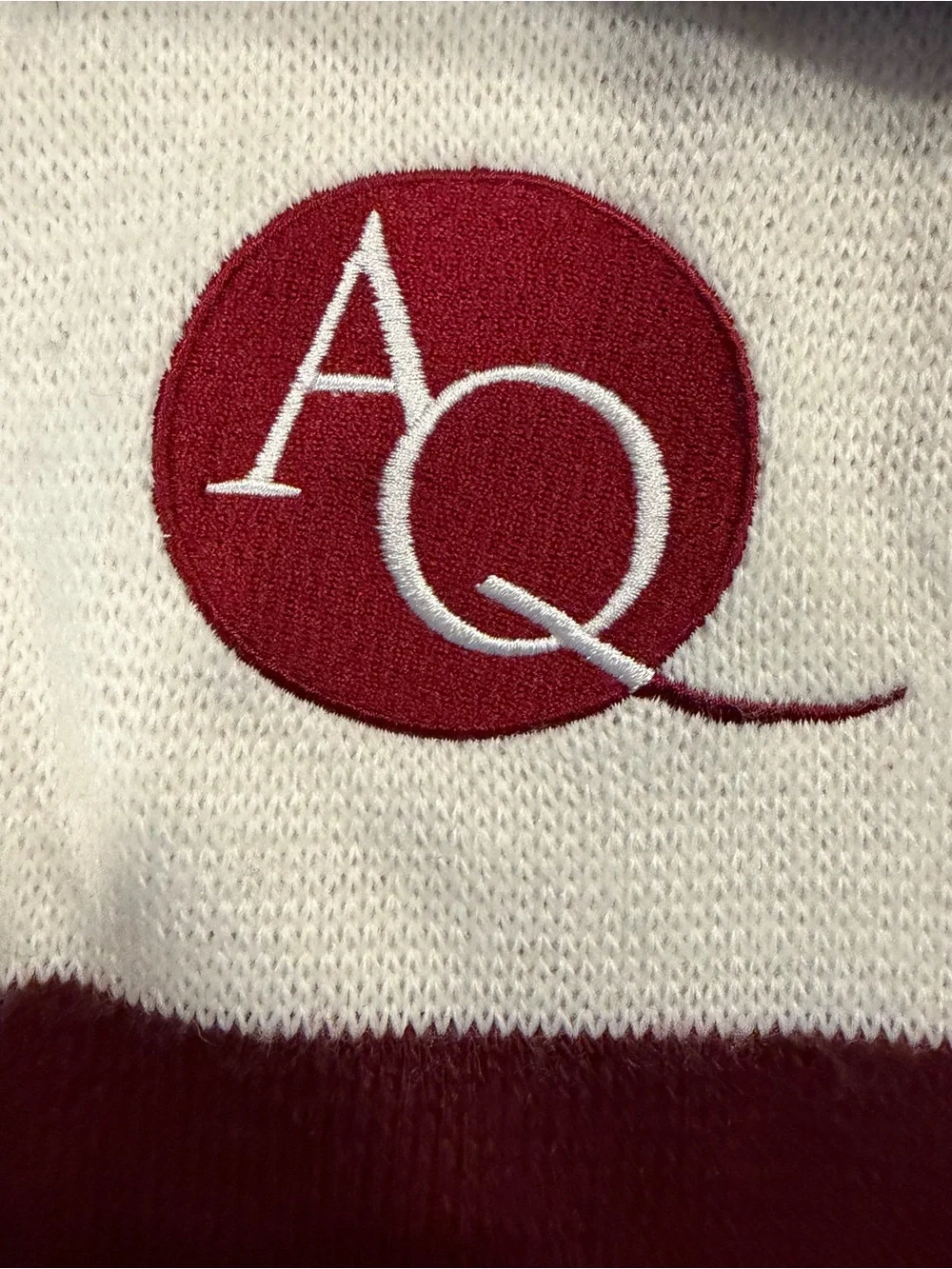 Aquinas College Maroon & White Striped Scarf! Bulldogs! Catholic College Unisex